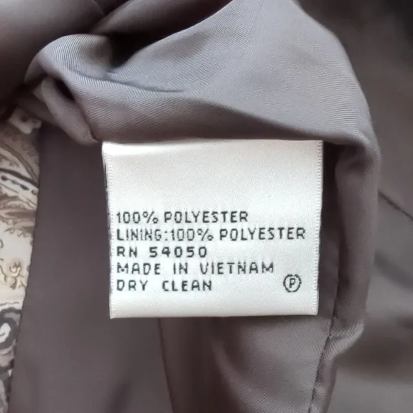 Le Suit Brown 3 Button Fitted Blazer Size 10 - Picture 8 of 8